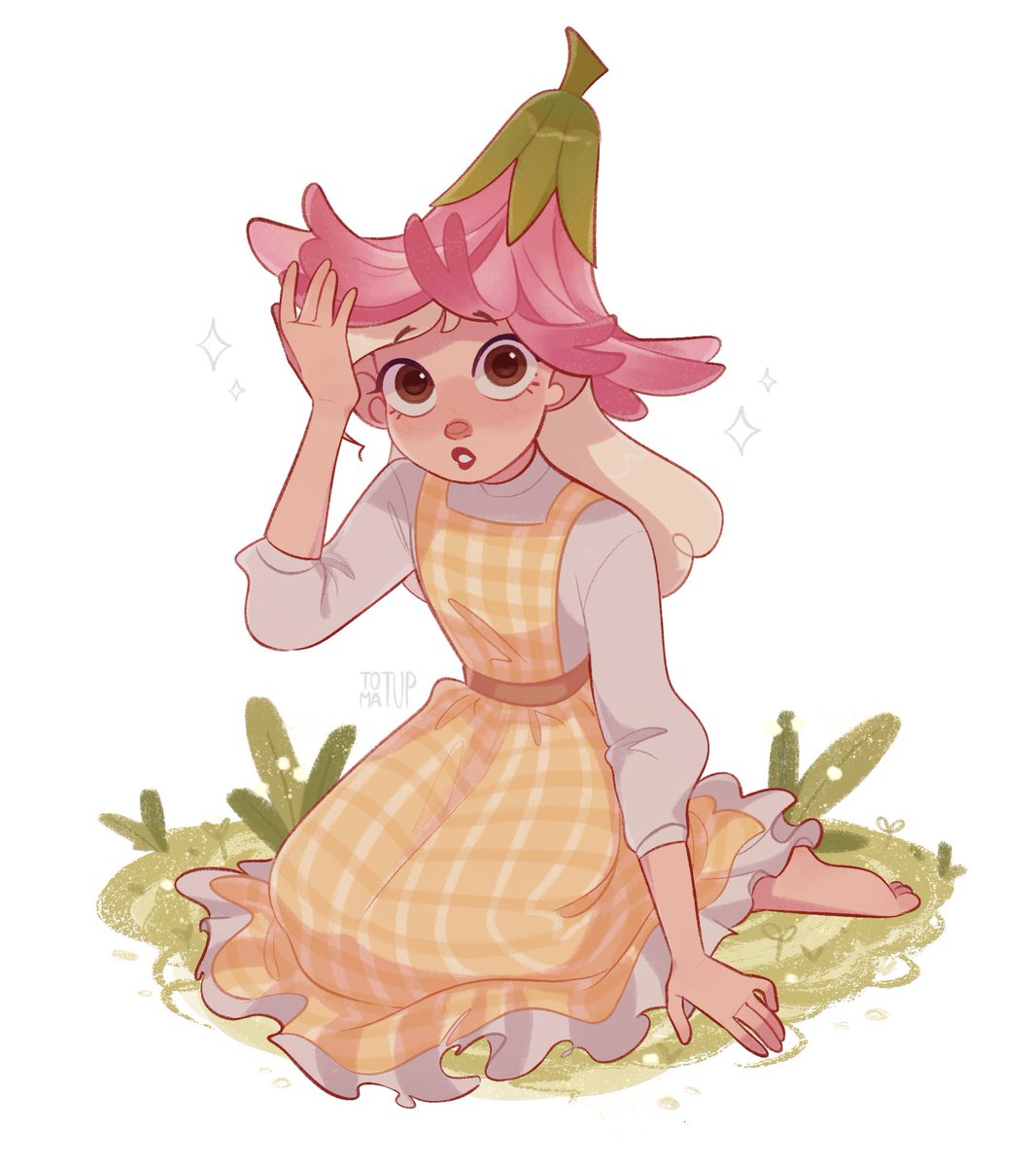 tomatup's tweet photo. I drew this pretty girl for a moodboard challenge on Instagram! 🌸💖 
.
.
.
#myart #art #digitalart #procreate #cottagecore #flower #drawing https://t.co/hxKh9Mvcrq