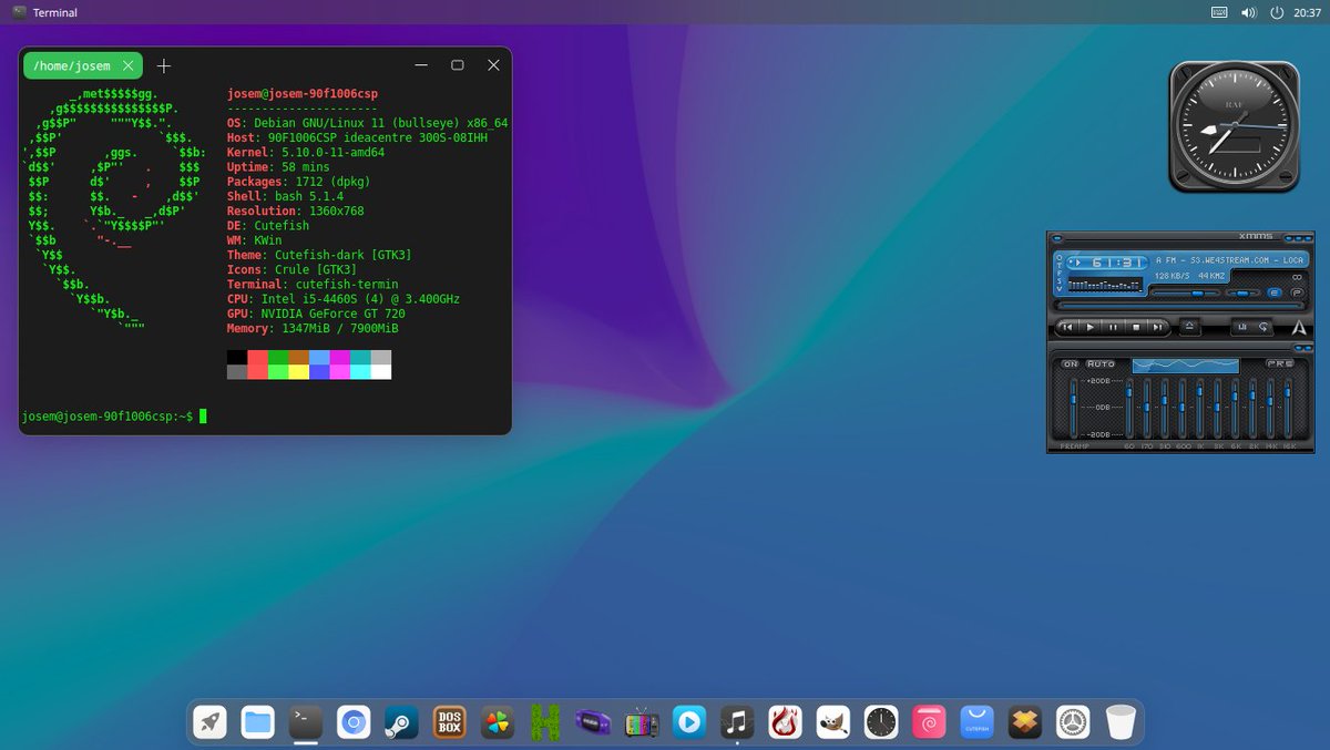 jmpsosa79's tweet photo. Hoy quiero enseñar esta distribución llamada CutefishOS basada en Debian 11 Bullseye, con escritorio del mismo nombre #Linux #opensource #CutefishOS #Debian 🕹️⌨️🖱️🖥️ https://t.co/Lb2ReZV9Hx