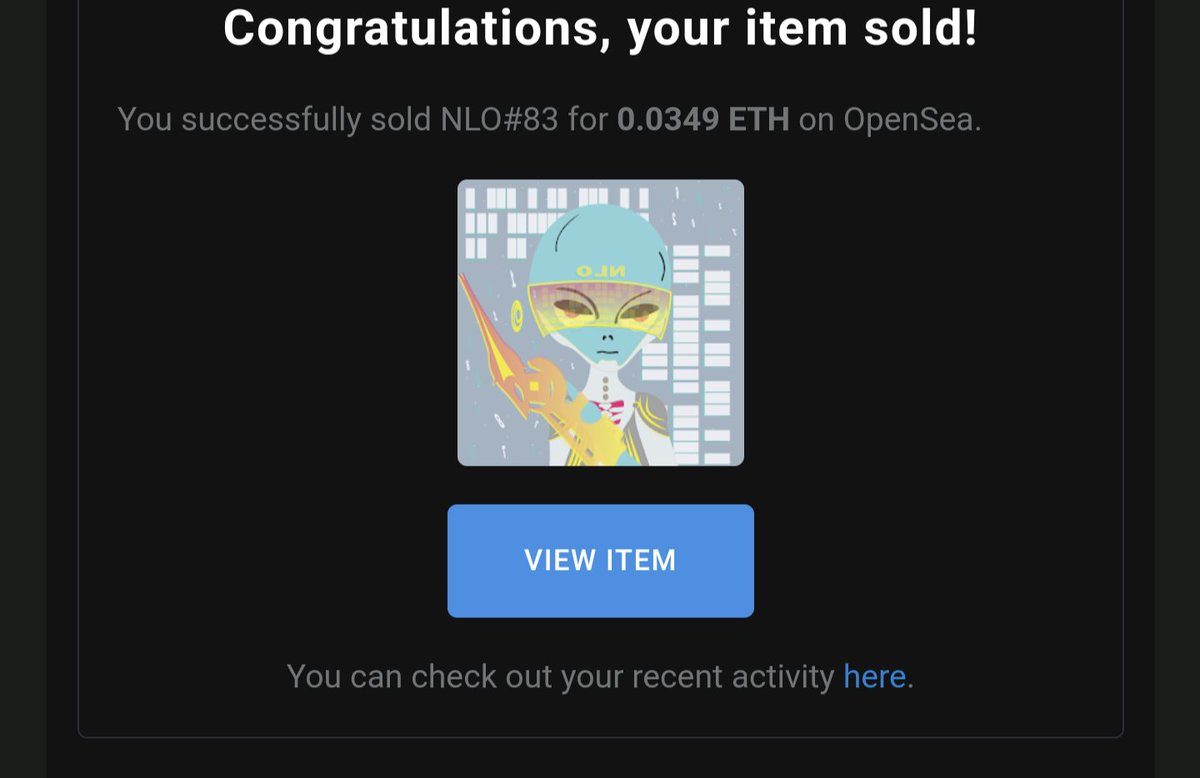 mariamsekh's tweet photo. Another Selling. NLO will continue to be flying to the moon 🚀 #NFT #NFTdrop #nftart #NFTartist #nftcollectors #WomenInNFTs https://t.co/R6k5ZZtrZm