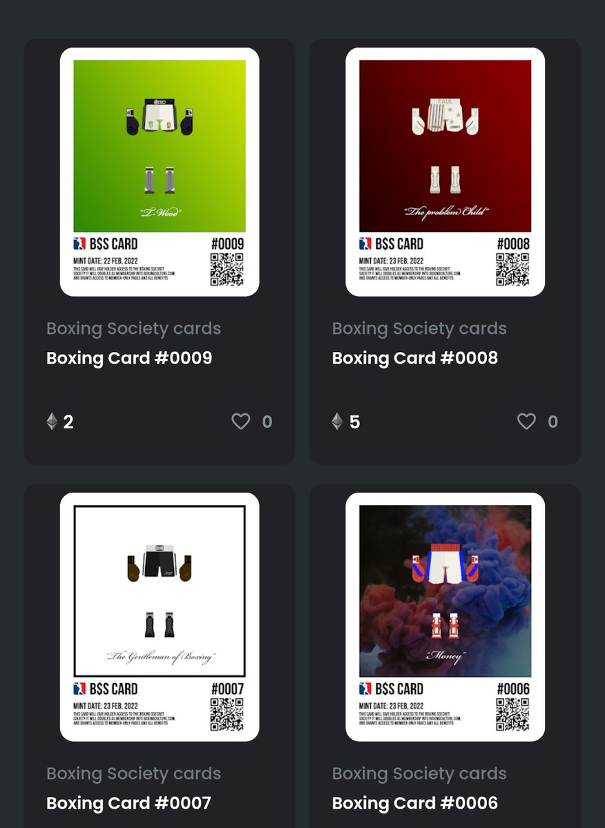 The first and only Boxing Cards available on the #NFT market only on @opensea 
#NFTboxing #boxingNFT #nftart #NFTCommunity #NFTdrops #boxing #boxingcards