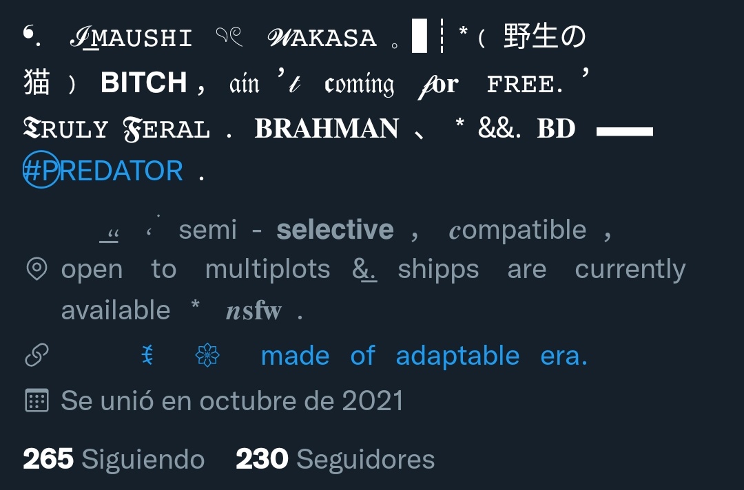 ‍ 
⠀⠀⠀*,⠀𝒐𝒐𝒄:⠀hola, aunque me hayas dado softblock, puedo encontrar tu perfil de cualquier modo. no tiene sentido que ni siquiera te hayas esforzado en disimular. @secxndragon.
⠀