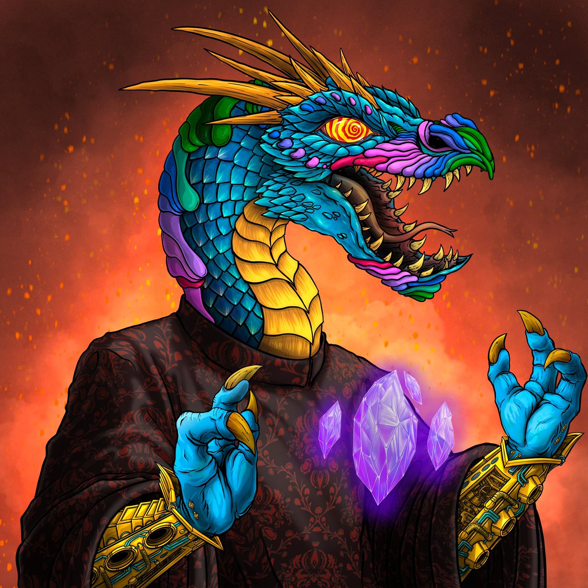 Cortezred1999's tweet photo. Love this artist the dragons gonna be epic @11011Dragons @jon_mctavish #NFT https://t.co/Cqomj6k82w