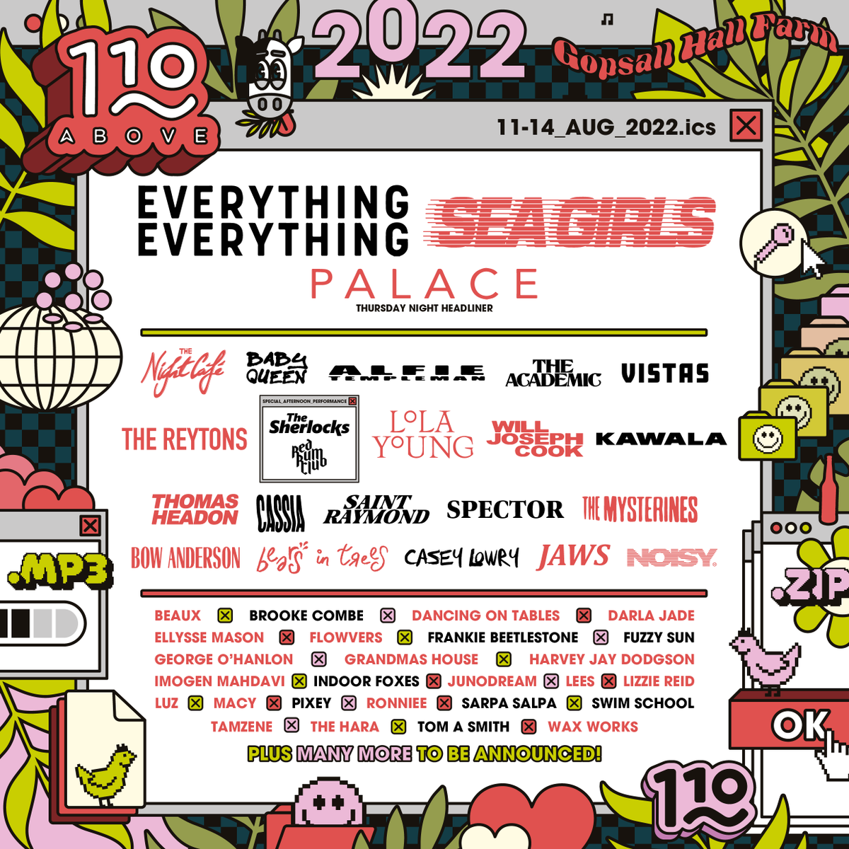 110Above's tweet image. LIKE + RT FOR CHANCE TO WIN 2 x WEEKEND TICKETS or a £110 BAR TAB + MERCH PACK 🎊💃🎉

YESSS! 🙌 Perseverance paid off! @SeaGirls will headline Sunday at 110 2022! 🏖️❤️🥳 

2 0 2 2 has got to be the best yet?

⚡ Tickets WILL sell out so move QUICK - 110Above.com/tickets ⚡
