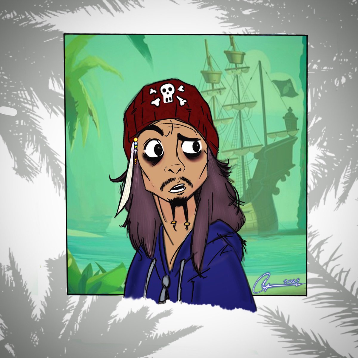 “We're devils and black sheep, we're really bad eggs...Drink up me hearties, yo ho!” - Jack Sparrow #doodles #piratesofthecaribbean #takewhatyoucan #givenothingback #bringmethathorizon #ipaddrawing #digitaldrawing #procreate #applepencil2