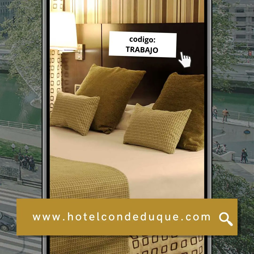 Marzo, es tu mes de la suerte, porque si vienes por negocios te vamos a dar un precio...
-20%
¿Cómo conseguirlo?
  1.- Ir a la web del hotel, hotelcondeduque.com
  2.- Poner el código promocional: TRABAJO

hotelcondeduque.com/blog