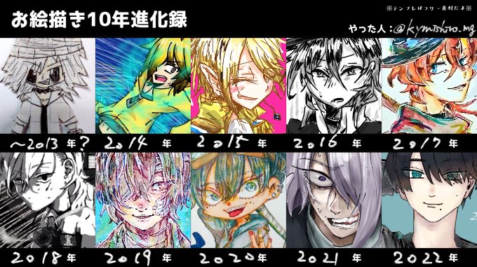 絵描き10年進化録のtwitterイラスト検索結果