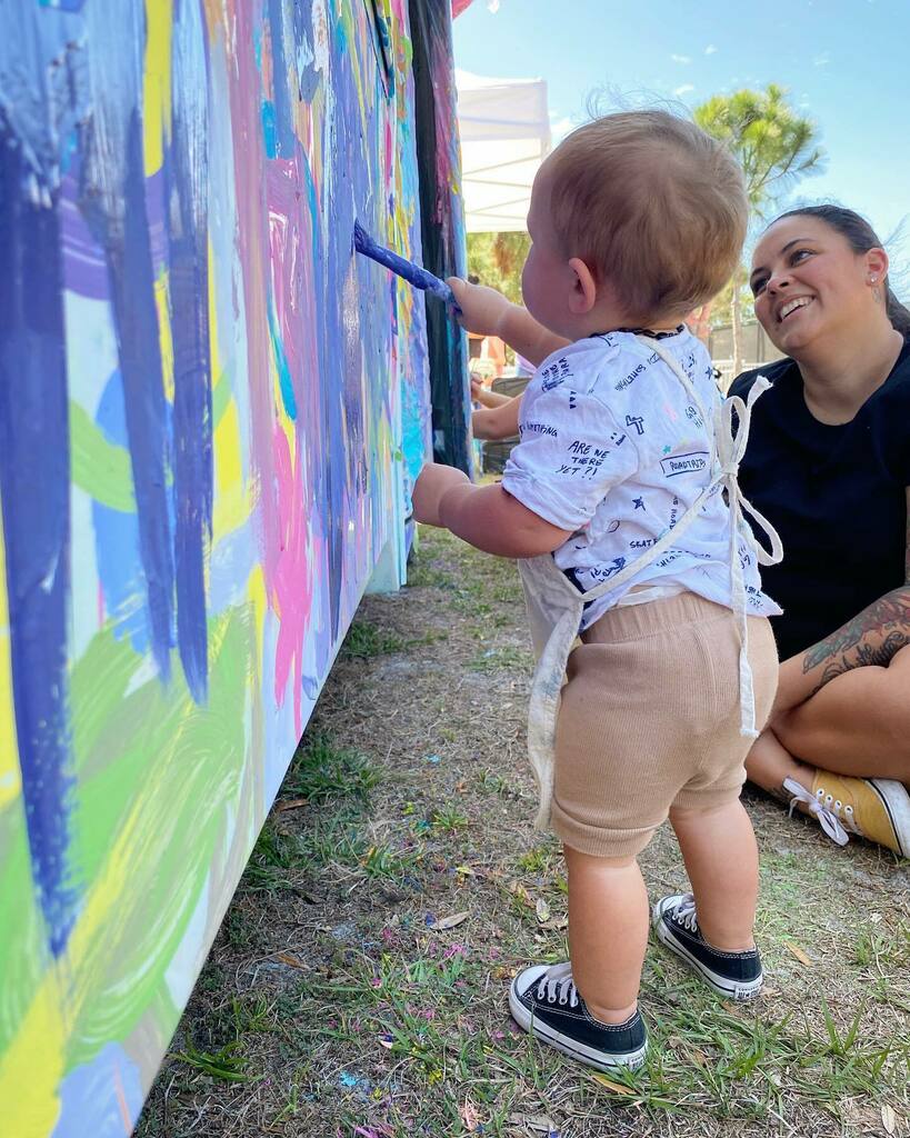 We have aprons for literally everyone! It’s always a celebration when we can put a tiny(!!!) apron on a little friend and then get them painting. We’re having a great time at @gasparillaarts with creative friends of all ages! instagr.am/p/CaxkZfQJKat/