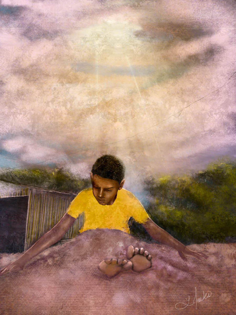 artsy_mommy's tweet photo. I’m dedicating my second weekend drawing to my son. I will be his voice until he can be his own.

It’s been a trying week to say the least.

#inhisowntime 
#kidlitart 
#childrensbookillustration 
#blackillustrators
#representationmatters 
#autismacceptance https://t.co/U3t2M2nXkv