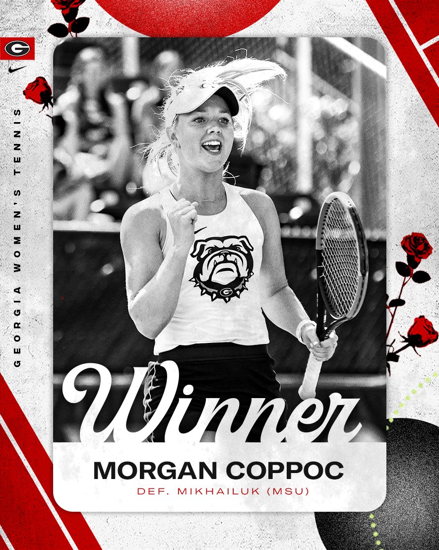 UGAWomensTennis's tweet photo. Money Mo' extends the Georgia lead to 5-0! 

#GoDawgs https://t.co/oPw5FRR69L