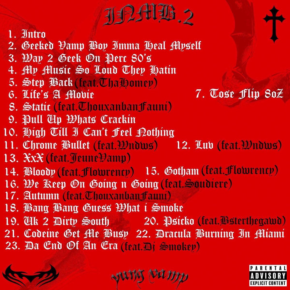 here is da tracklist 🩸🧛🏻 if u wanna support i appreciate ū my vamps🦇