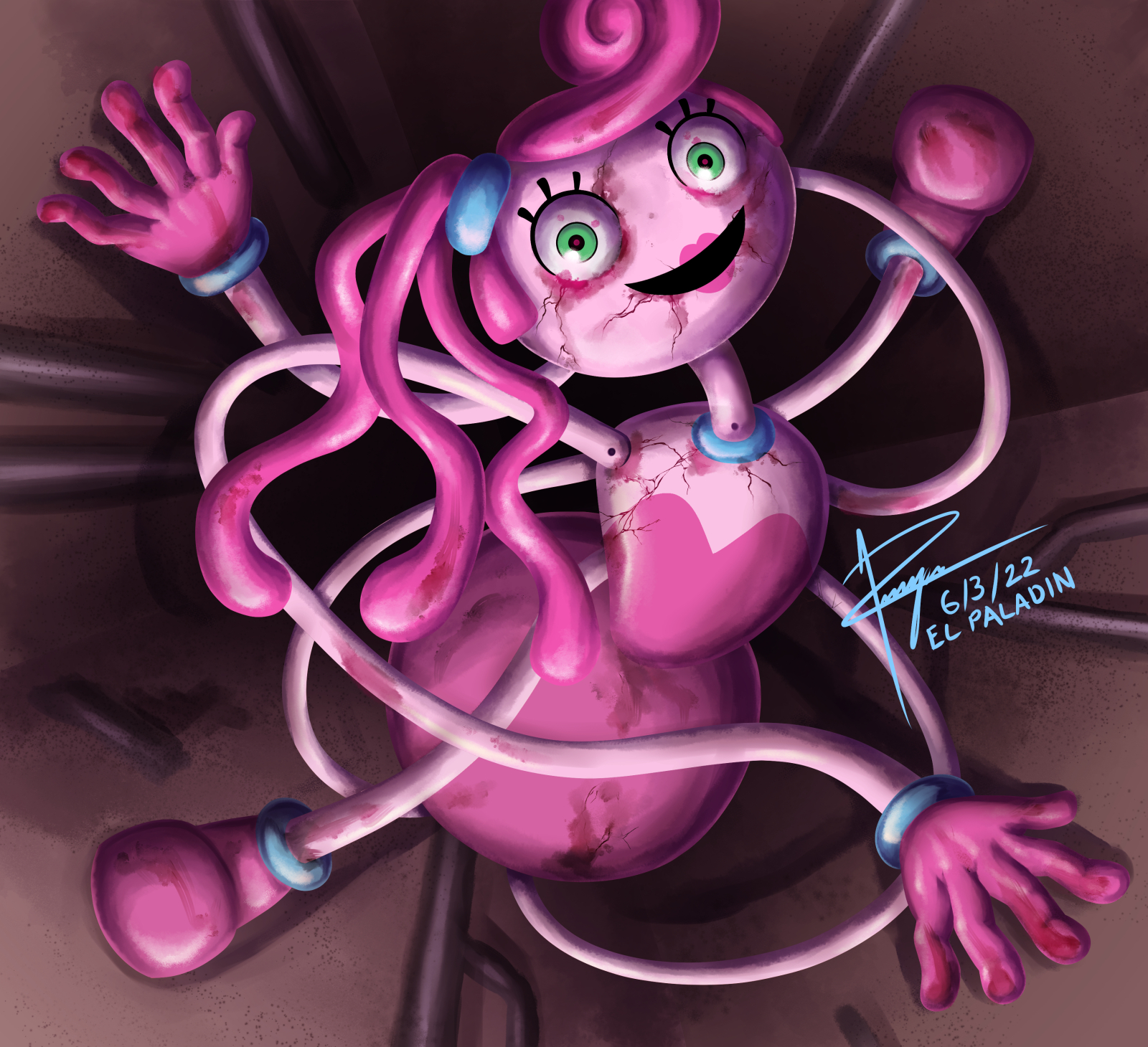 William The Paladín on X: Mommy Long Legs Fanart a little creepier  #PoppyPlaytimechapter2 #PoppyPlaytime #mommylonglegs #fanart #videogames  #pinkhair #GreenEyes #illustration #digitaldrawing #painting #art #horror # creepy  / X