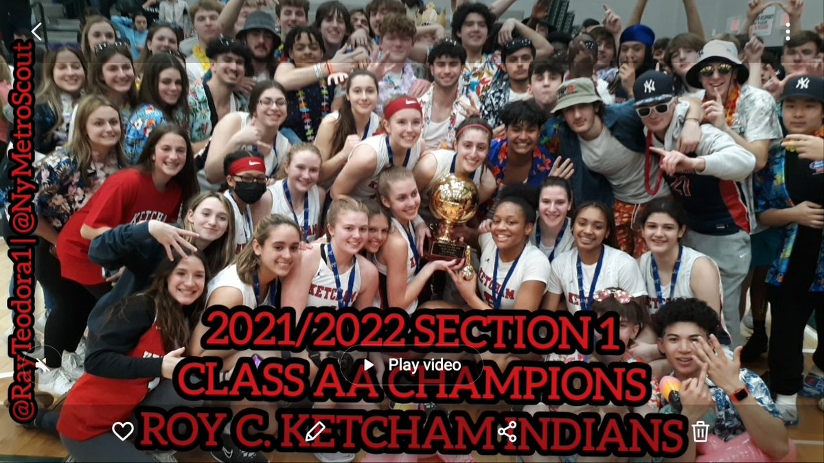 .@RckAthletics <a href="/RCKGirlsBB/">KETCHAM GIRLS BASKETBALL</a> <a href="/Ketcham_Krazies/">Ketcham Krazies</a> <a href="/KetchamNation/">RCK High School</a> are your 2021/2022 SECTION 1 CLASS AA
CHAMPIONS!
My guys Coach Mealy and Coach Gulick sure look good with a HUGE smile and some HARDWARE to go with it! 
Ketcham Nation showed out TODAY!
@RckBaseball <a href="/PJSports/">Poughkeepsie Journal Sports</a> <a href="/NYSPHSAA/">NYSPHSAA</a>