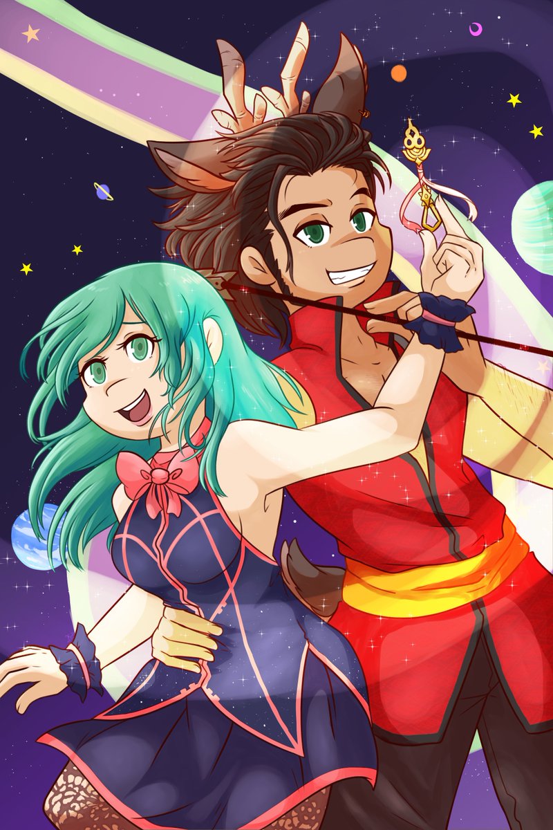 Kilala_4's tweet photo. My piece for the @ClaudelethZ zine which I made it Fairy Tail themed c:

✨💛🦌💚✨

#claudeleth https://t.co/8RHe2LOu6i