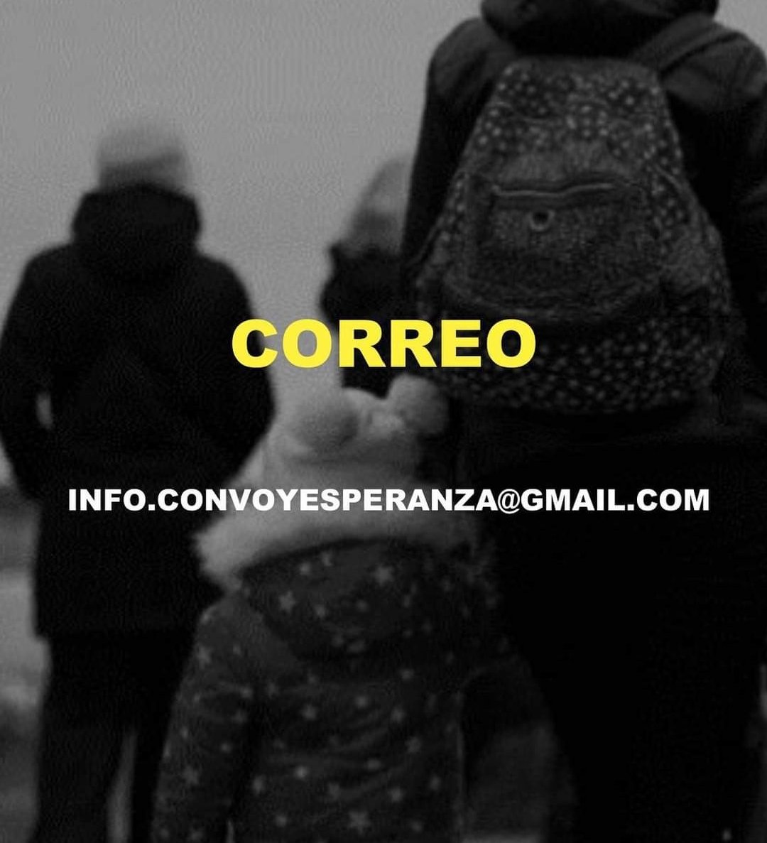 Hemos habilitado un correo electrónico para centralizar todas vuestras peticiones de ayuda.
Podéis escribir a info.convoyesperanza@gmail.com y derivaremos cada caso a su grupo de trabajo correspondiente.
Estamos emocionados con la acogida de la iniciativa

Gracias 💙💛
