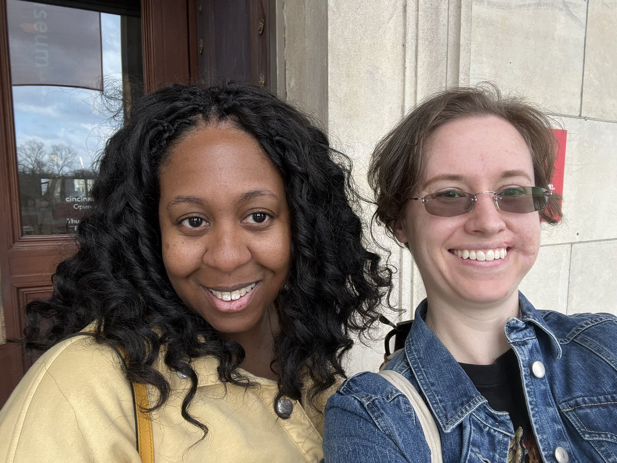 The NABMSA tweeters were in the same physical place this weekend! Thanks for coming to Cincinnati, <a href="/imanimosley/">dr. worldwide™️</a>, and for blessing us with your impactful keynote on the state of the field (of musicology) and paths forward! So wonderful catching up with you today as well! 💕
