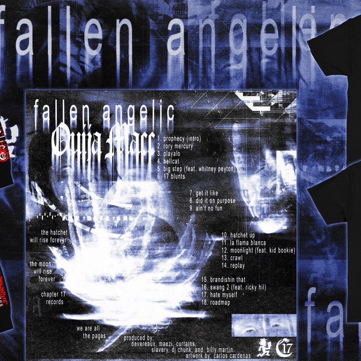 ouijv's tweet photo. RETWEET TO WIN! 

Someone who does this will win a signed CD &amp; their choice of garment from the collection!! 

FALLEN ANGELIC drops 4/1 but you don’t have to wait that long! Grab it now along with some fire ass merch &amp; hardcopies!!! 🪓🪓🪓

Tap here: https://t.co/SRRdcoyFKQ https://t.co/uWsR59MNGK