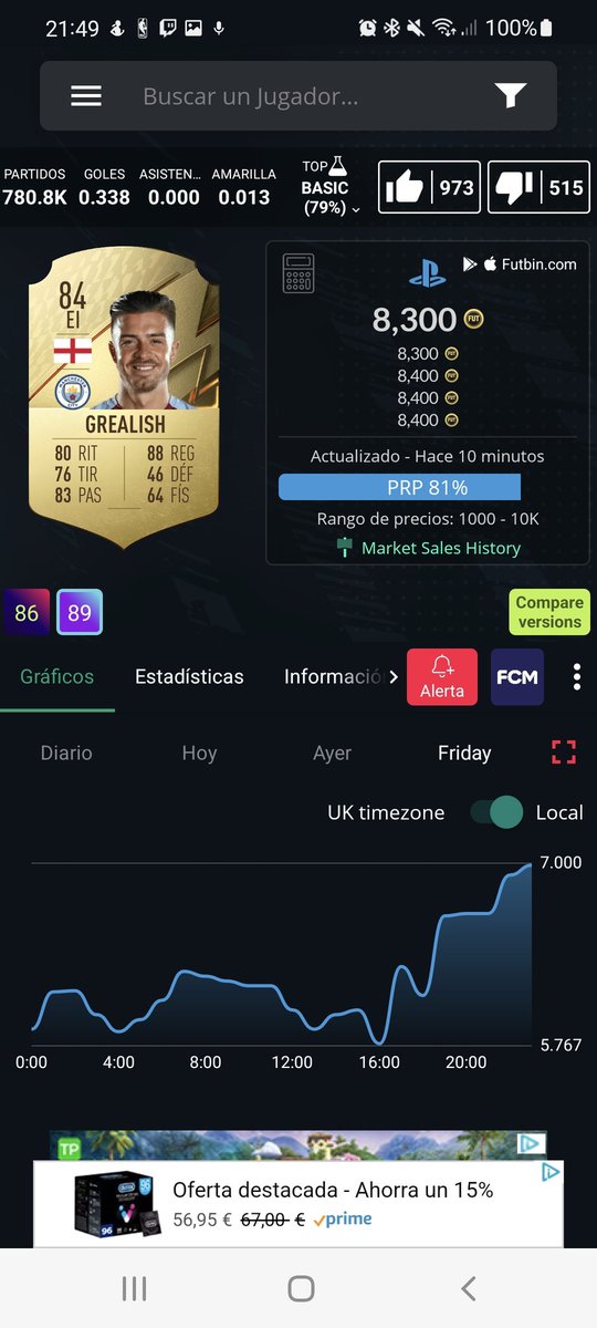JJFUT3's tweet photo. FOOOODDAAAAH, solo 2 días de aguante:

✅️Kross de 32 a 43
✅️Grealish 5.3 a 8.3
✅️Suárez 31 a 38

💰Tradeos seguro para todo tipo de presupuestos. 

Pd: Lo hemos hecho más veces pero no quiero presumir de esto, 0 de IQ 

#FIFA22 #MONEDAS #FUTBIRTHDAY #TRADEOFIFA #DISCORD https://t.co/c5ReTBHAOe