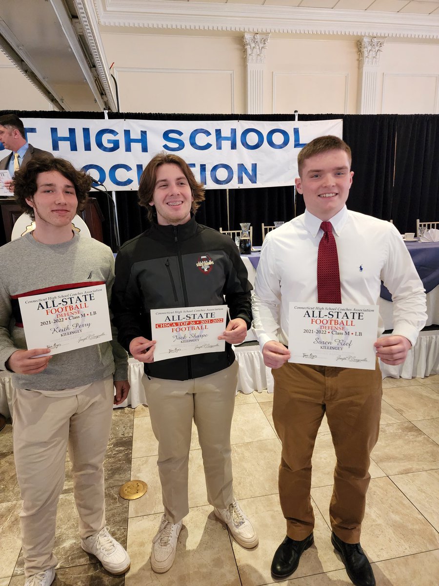 KillinglyFBall's tweet photo. Congratulations Jack Sharpe @JackSharpe33  on making the CHSCA Top 26 All-State Team, and Keith Perry and Soren Rief @SorenRief for making Class M All State Defense. https://t.co/2FmrLDWJL2