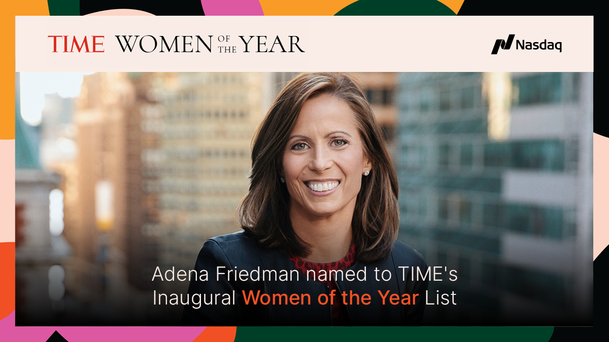 Creating a better future for women means building bridges—across generations, communities and borders. These 12 extraordinary leaders—including <a href="/Nasdaq/">Nasdaq</a> CEO <a href="/adenatfriedman/">Adena Friedman</a>—are working toward a more equal world.

Meet <a href="/TIME/">TIME</a>'s Women of the Year: spr.ly/6010KeJ3a