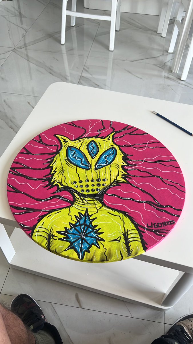 FourtuneFavors's tweet photo. Met Ugonzo in Person today in Orlando. Saw the mural Genius and he did, got a 1 of 1 painting and also signed and numbered print #2 of the Mural. What an awesome day. Thanks so much Ugonzo! https://t.co/lOKEvVQD5J