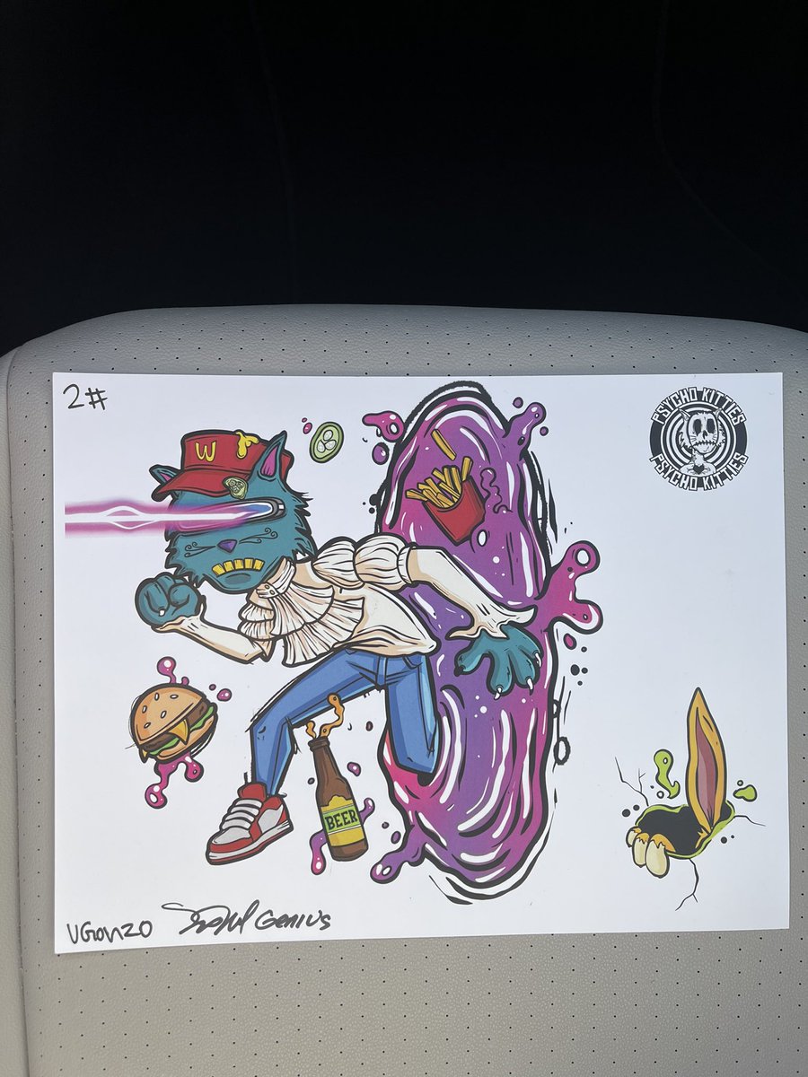 FourtuneFavors's tweet photo. Met Ugonzo in Person today in Orlando. Saw the mural Genius and he did, got a 1 of 1 painting and also signed and numbered print #2 of the Mural. What an awesome day. Thanks so much Ugonzo! https://t.co/lOKEvVQD5J