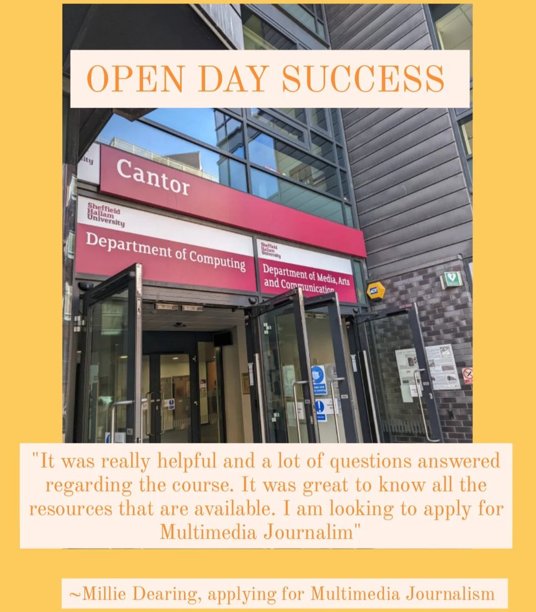 Our open days for graduates and post graduates were a huge success. Testimonials from visiting students are the best way to rejoice it's completion. 
#Shujournalism #studyabroad #Students #internationalstudents #Hallam #Sheffield #openday
