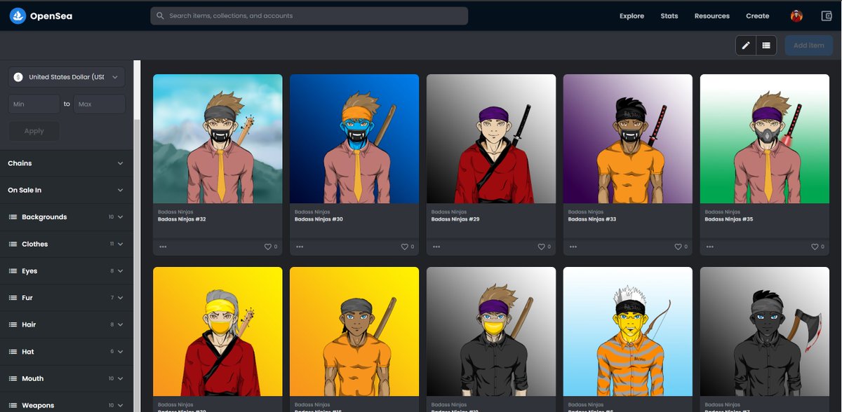 ⛏️MINT: badassninjas.shop 

🗣️DISCORD: discord.gg/badassninjas

Why mint in Presale ? 
⭐️win $250-$750 for 6 months
⭐️50 NFT will be raffled
⭐️win 2 limited 3D NFT
⭐️3000$ will be raffled

NFT´S ARE NOW REVEALD ON OPENSEA 🥷⚔️

👉opensea.io/collection/bad…

#NFT #NFTART #NFTs