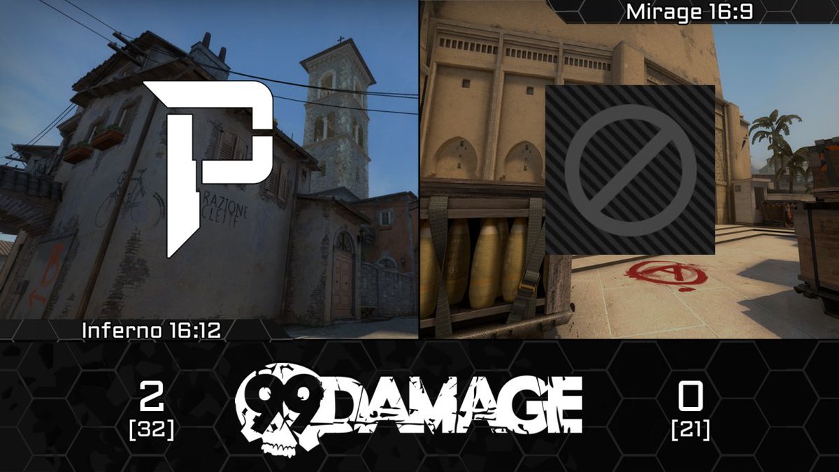 #ESLMby99DMG 

Wir gewinnen am 4. Spieltag der ESLM by <a href="/99DAMAGEde/">99Damage</a> mit 2:0 gegen #TeamNoDaylight
und stehen damit nun 4:4. In der nächsten Woche wollen wir dem Klassenerhalt einen Schritt näher kommen!

🗺️Inferno: 16-12
🗺️Mirage: 16-09

#goPryrix