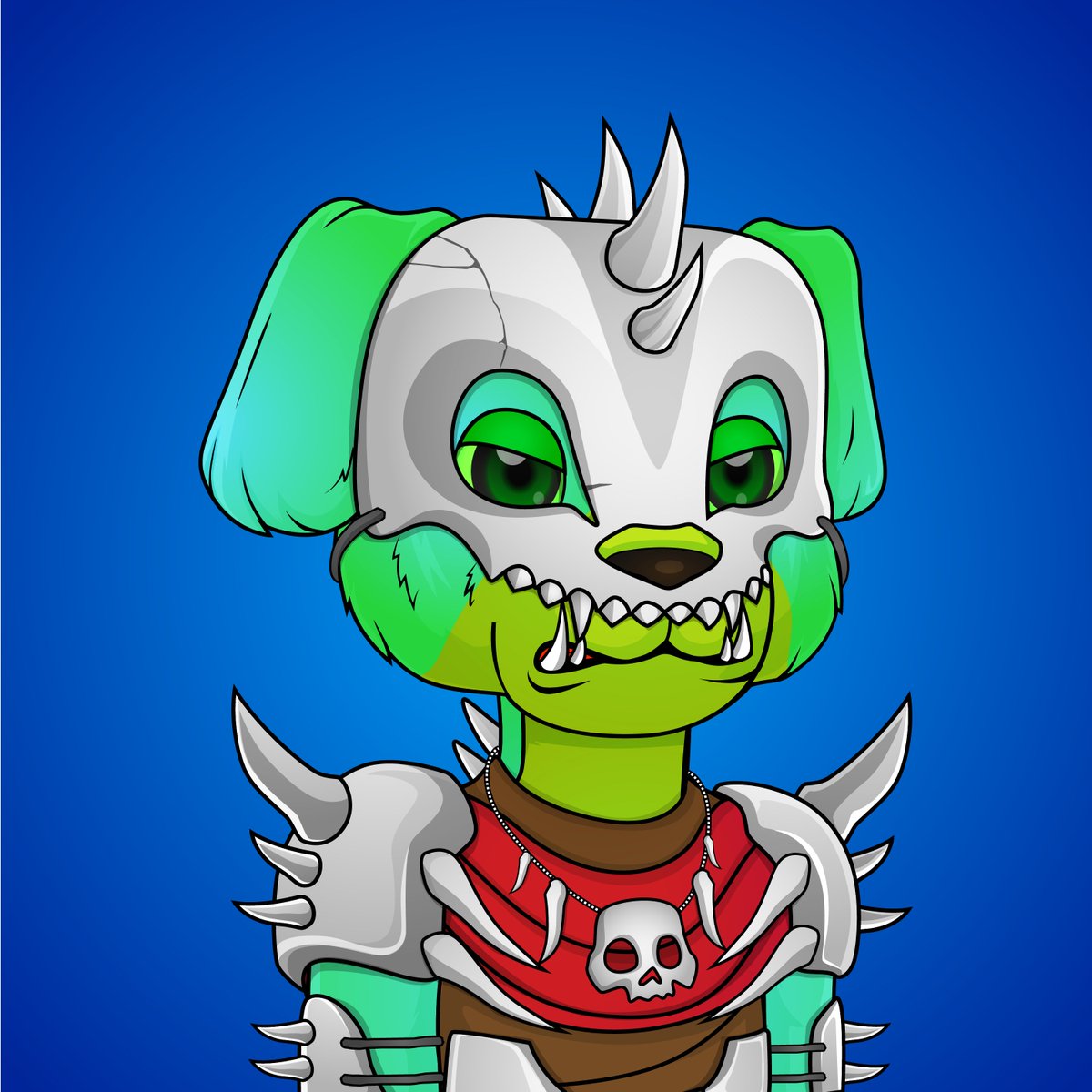 Puppies!🐶  
🚨Quick poll🚨
Which one do you like more?
1⃣Pirate Pup
2⃣Skull Pup