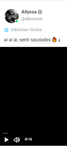 Subi um v&iacute;deo no onlyfans de +8min. Quem vai l&aacute; assistir? Servi&ccedil;o completo, s&oacute; pra matar a saudade..