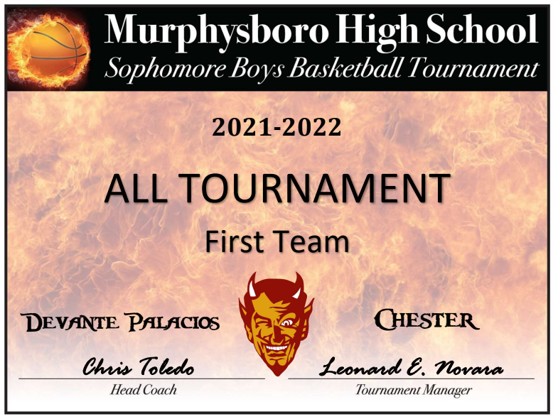 SophTrny's tweet photo. Congrats Chester Yellow Jackets Devante Palacios on being selected to the 2021-22 44th Annual Murphysboro Red Devils Sophomore Boys Basketball All-Tournament, First Team! @CHSJacketSports @BDC_Sports https://t.co/rhFqBs6OZq