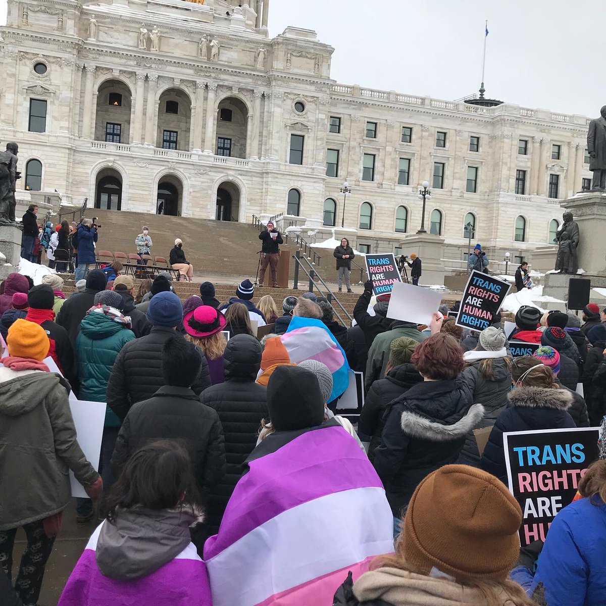 Trans rights are human rights. More safe spaces for people to be themselves. To be fully human 🏳️‍⚧️