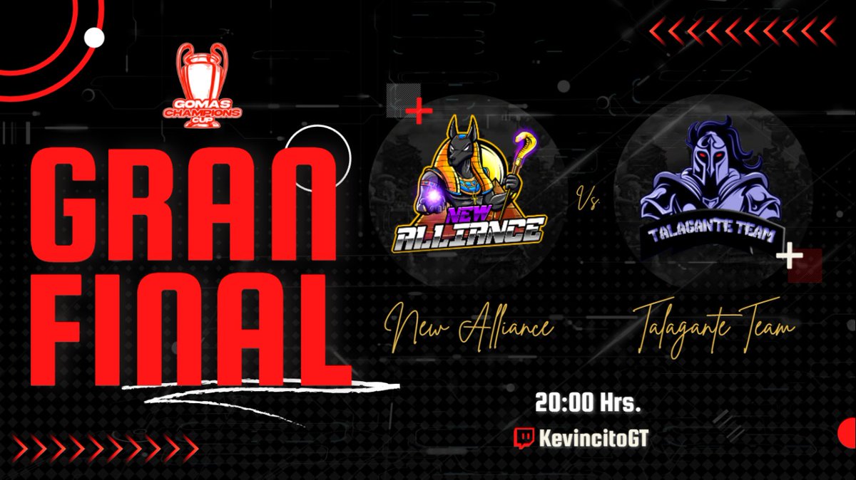 Gomas (@ap3gomas) on Twitter photo #CR | GOMAS CHAMPIONS CUP 🏆 | GRAN FINAL 🔥
Llegó el dia que estos grandes equipos competirán para lograr el premio objetivo.
⚔️ ¦ <a href="/NewAlliance_GG/">New Alliance</a> 🆚 <a href="/CrTalagante/">Talagante Team</a>
🕗 ¦ 20:00 Hrs. 🇵🇪
🎙️ ¦ <a href="/kevincito_CR/">Kevincito</a>
¿Quién alzará la copa esta edición? 🏆🔥
#ClashRoyale #CR | GOMAS CHAMPIONS CUP 🏆 | GRAN FINAL 🔥
Llegó el dia que estos grandes equipos competirán para lograr el premio objetivo.
⚔️ ¦ <a href="/NewAlliance_GG/">New Alliance</a> 🆚 <a href="/CrTalagante/">Talagante Team</a>
🕗 ¦ 20:00 Hrs. 🇵🇪
🎙️ ¦ <a href="/kevincito_CR/">Kevincito</a>
¿Quién alzará la copa esta edición? 🏆🔥
#ClashRoyale