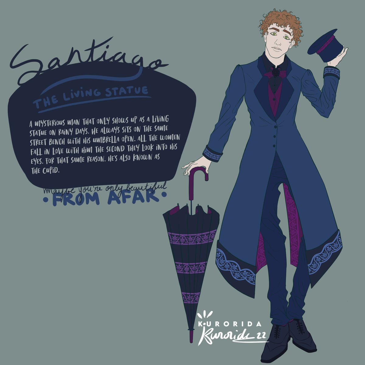_Kurorida_'s tweet photo. Meet Santiago, the Living Statue. He's related to Lara, wonder what they have in common 👀 He also has an intriguing curse that I'll show you.. in the future heh

#OC #myOC #ArtistOnTwitter #digitalart #conceptart #characterdesign #illustration #DigitalArtist #digitalartists https://t.co/H2JT275Wpm