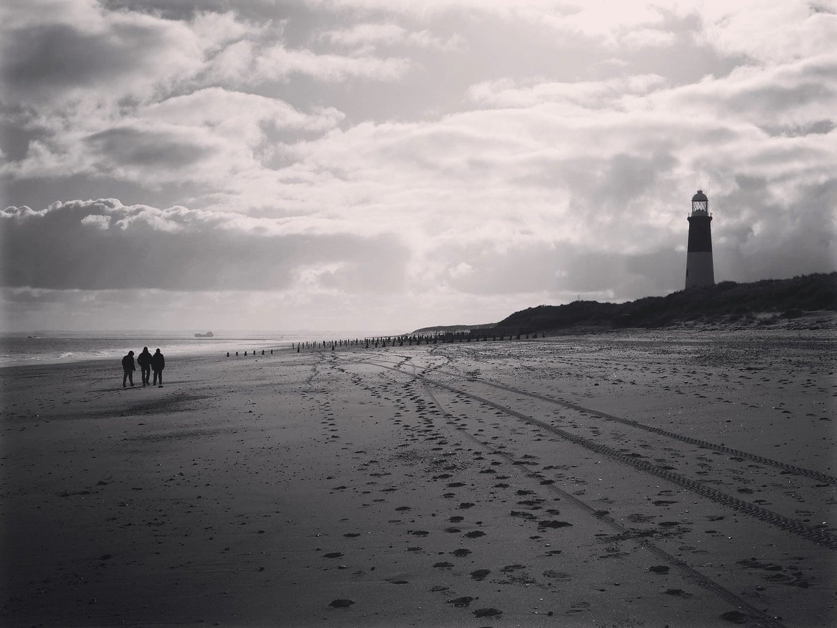 Spurn point <a href="/YorksWildlife/">Yorkshire Wildlife Trust - follow us on Bluesky 🦋</a> late evening - March. The photo was taken in black and white with Leica D-LUX 7. No filter. #seascape #yorkshirecoast