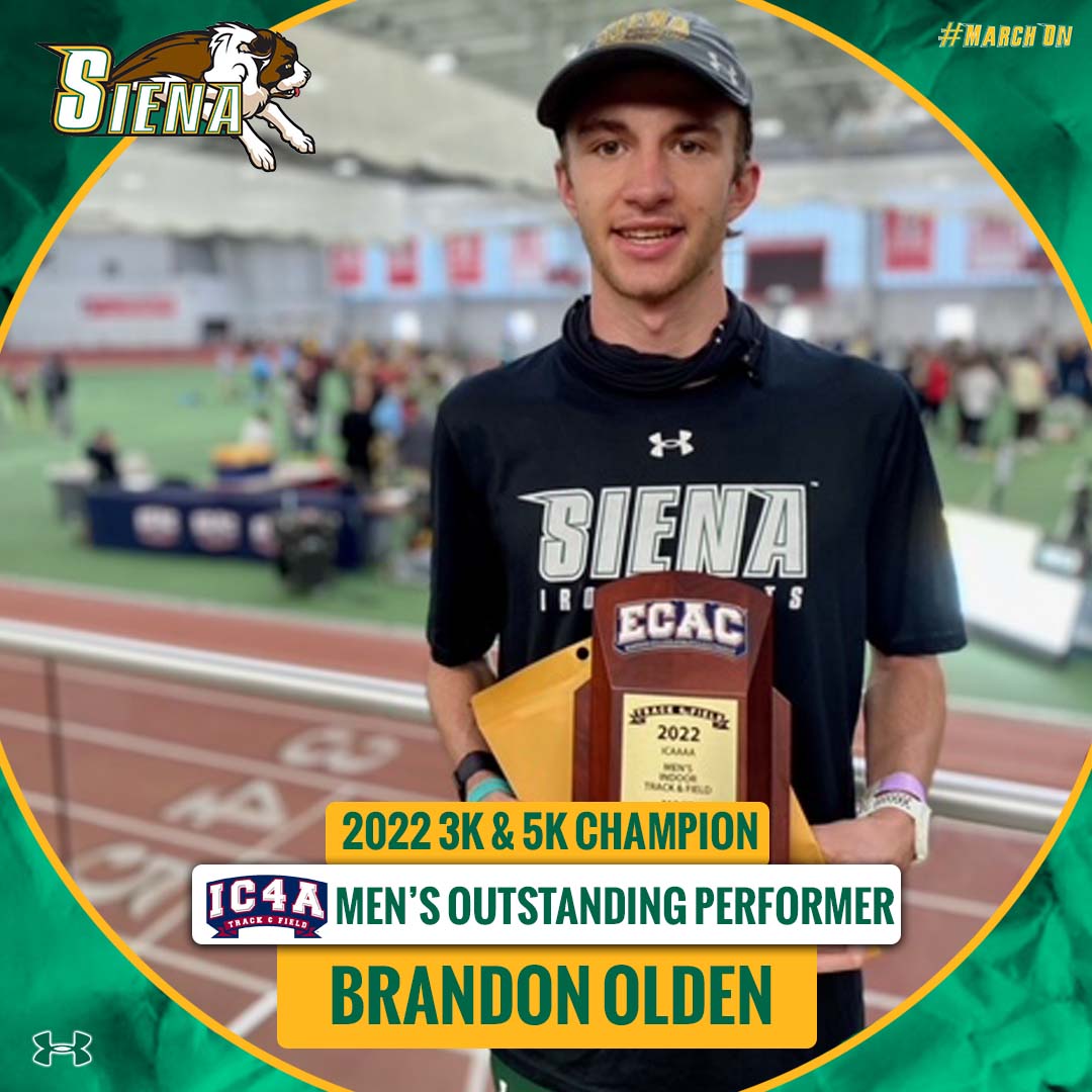 SienaSaints's tweet photo. 🏆 @SienaXCTrack's Brandon Olden was named the IC4A Outstanding Performer of the Meet, while Olivia Lomascolo set the program 3k record to cap weekend action at the @ECACSports Championships! 

📰 https://t.co/xBuYDRsyV0

#MarchOn | #SienaSaints | #NCAATrack | #MAACTrack https://t.co/0BPhiktJTz