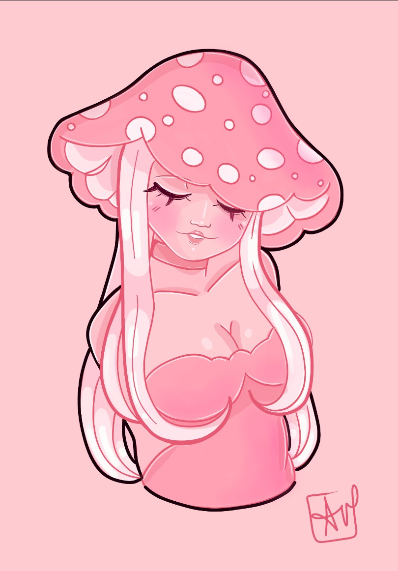 Abbee10's tweet photo. Here is one of the latest #dtiys challenges I completed, hosted by @knic_toons 
Make sure to check their page out! Amazing art!

#art #ArtistOnTwitter #instagram #dtiys #mushroom #anime #girl #pink https://t.co/swRX6O2YLX