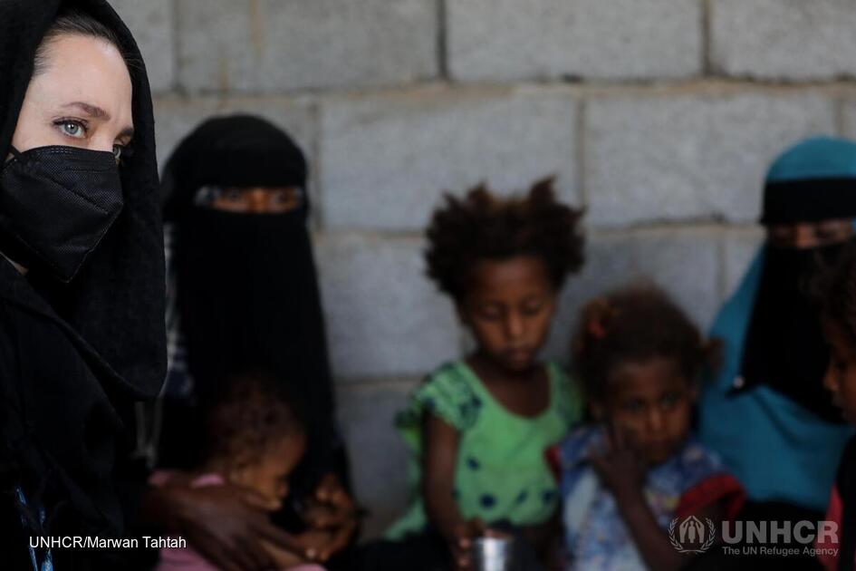 UNHCR Special Envoy Angelina Jolie arrived in Yemen on Sunday. 

She is there to help draw attention to the worst humanitarian crisis in the world and call on the international community to support humanitarian agencies like UNHCR to help the most vulnerable people in Yemen.