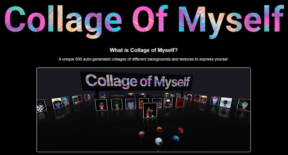 collageofmyself's tweet photo. Visit our new website and pass by our #Metaverse style #3dgallery. If you own one of our nfts, you can also visit the holder club, setup your profile and leave a message.

https://t.co/Rh1PzfnPqV

More features to come!

#nfts #3dwebsite #threejs #r3f https://t.co/GSD7rBWixK