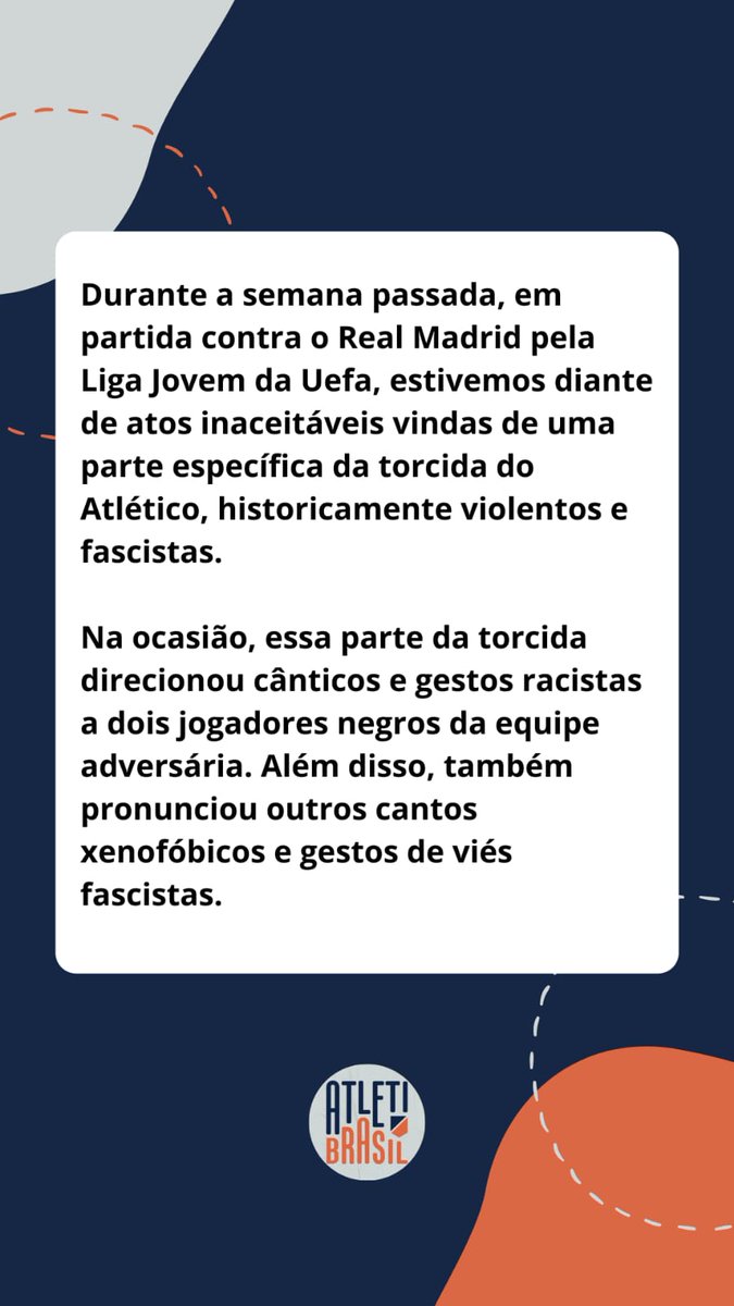 COLDCARDwalletH's tweet photo. 🚨 Queremos aproveitar o momento de audiência para deixar nosso posicionamento sobre o episódio de racismo no jogo da UYL na última semana.

Em um momento de tanta violência no futebol, nos colocamos, mais uma vez, contra esse ambiente opressor. https://t.co/5P0PedoKye