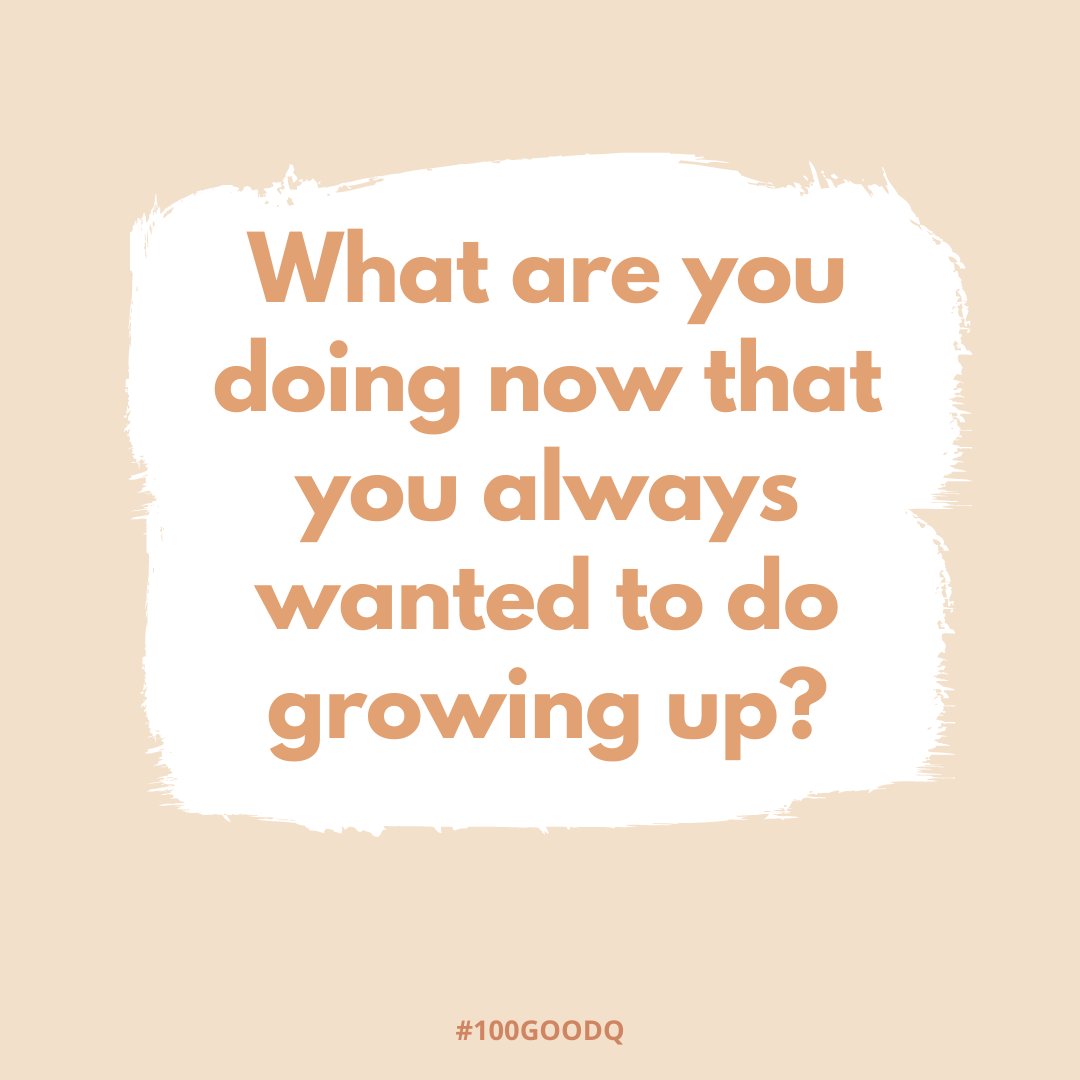 100goodq's tweet photo. Day 98/100 • What do you do now that you always wanted to do growing up? #100GoodQ https://t.co/87YnscFsjT