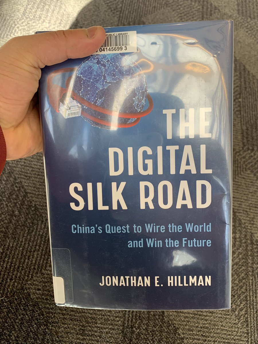 Highly recommend reading @HillmanJE superb new book showcasing Chinese companies creating the information economy of the future & why we should be aware of an authoritarian CCP acquiring digital dominance over us, which I borrowed from @VPL to review for @BooksinFive below! 1/5