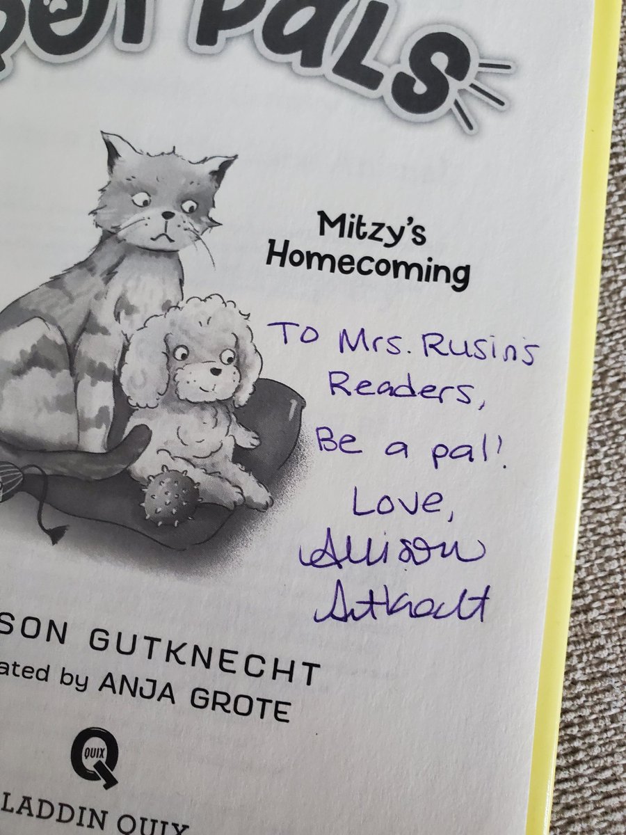 Jen Rusin (@jenann4r) on Twitter photo Hooray for book mail! Thank you to <a href="/BooksofWonder/">Books of Wonder</a> for offering signed books! And thank you <a href="/AllisonPolkaDot/">Allison Gutknecht</a> for signing and for the bookmarks. My students are going to be so excited. Hooray for book mail! Thank you to <a href="/BooksofWonder/">Books of Wonder</a> for offering signed books! And thank you <a href="/AllisonPolkaDot/">Allison Gutknecht</a> for signing and for the bookmarks. My students are going to be so excited.