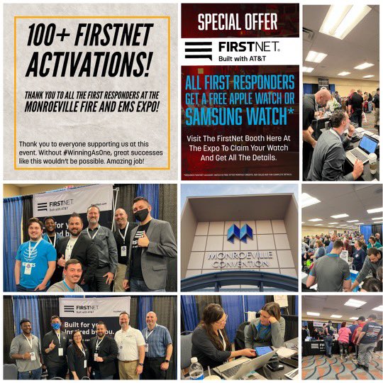 🚨🚨🚨

100+ FIRSTNET activations this weekend‼️‼️

Thank you to everyone that made this possible! 👏👏👏💫 #WinningAsOne

🚒🧯👩‍🚒🧑🏾‍🚒👨🏻‍🚒👩🏼‍🚒🚑 #FIRSTNET