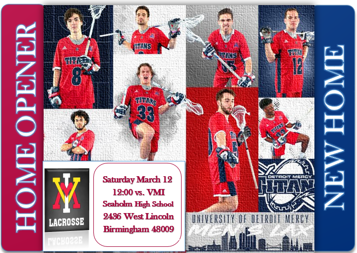 LLRSports's tweet photo. Plans Saturday? Now you do.
The D is coming to Birmingham as @UDMLAX's home opener is here.
Due to field conditions at Titan Field, UDM will host VMI Saturday March 12 at Maple Field on the campus of Seaholm High School. Game time is 12:00.
Pre-game festivity details to follow. https://t.co/4Zd3U0T3NF