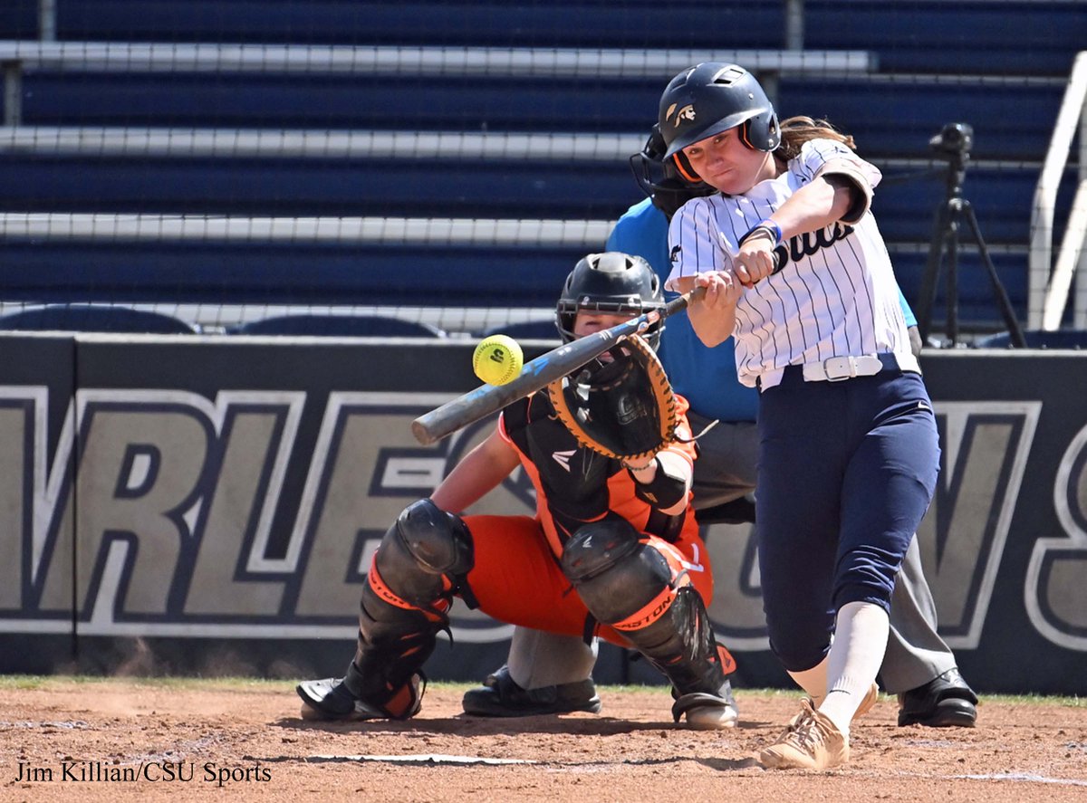 Nikon_Jim's tweet photo. @CSUBucsSoftball completes the sweep of Mercer with a 2 RBI shot over the right-center fence in the bottom of the 6th by @SeaennaSatcher backed by lights-out pitching and a strong defensive effort. https://t.co/uOeIh28gI6