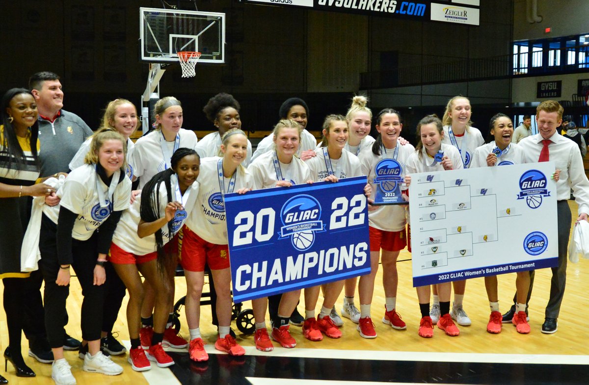 ferrisathletics's tweet photo. Congrats Bulldogs! GLIAC Tournament Champions for the first time in program history! @FerrisWBBall https://t.co/4Y8HcQVJrj