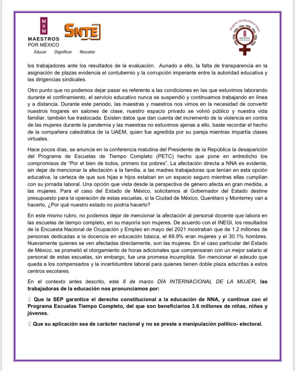 MxMSnte36's tweet photo. 🔴#MxM #Educar #Dignificar #Rescatar #HastaQueLaDignidadSeHagaCostumbre 
Demandamos la transparencia en la aplicación de los recursos financieros de la Escuela es Nuestra.
#TiempoCompleto #8M @Mx_Diputados @elErickJuarez @AbelardoCarro @delfinagomeza @Profelandia @mileniotv 🔴🔴 https://t.co/VbBP3G8G9A