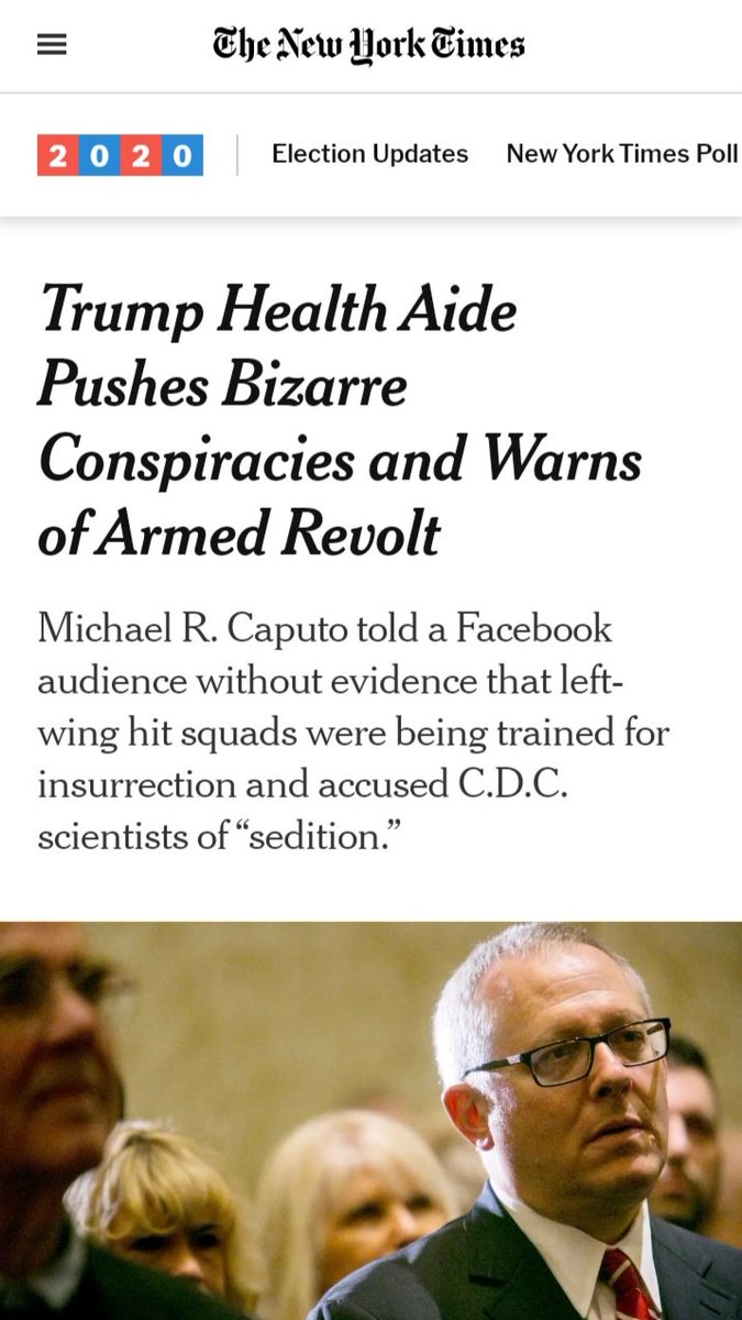 teresab06264778's tweet photo. #MichaelCaputo proudly posted false medical information. He's a white nationalist. He wasn't qualified to work in #HHS. He belongs in prison https://t.co/bzYxFMBdGp