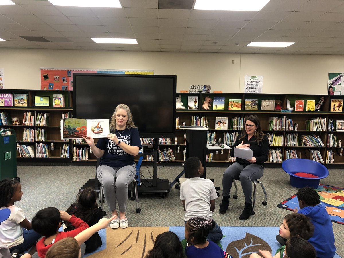 Huge thanks to our principals and counselor who joined us in the library for Read Across America week! They were great Interrupting Chickens! <a href="/GreenwoodKISD/">Greenwood Forest</a>